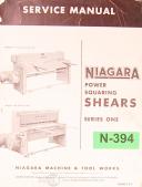 Niagara-Niagara 1 Series Power Squaring Shears Service Manual 1960-1-Series 1-01